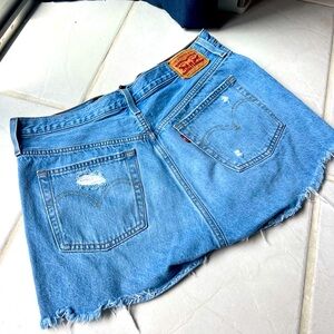 Levi's Light Blue 501 Jean Shorts